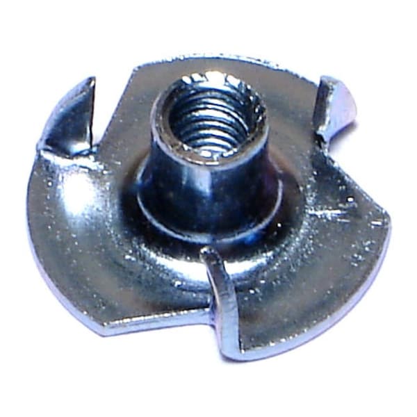 Midwest Fastener T-Nut, 3 Prongs, #10-32, Steel, Zinc Plated, 100 PK 03778 - main